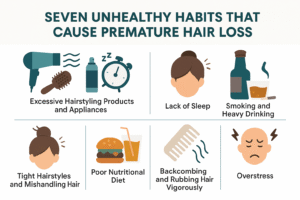 Seven Unhealthy Habits That Cause Hair Loss